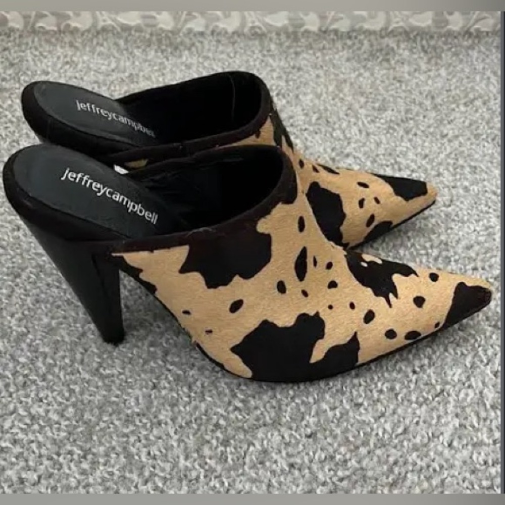 JEFFREY CAMPBELL Cowhide Mule heels